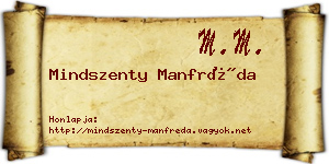 Mindszenty Manfréda névjegykártya